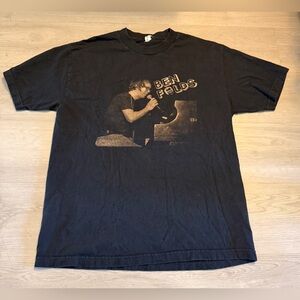 Extremely Rare Vintage Black Ben Folds Graphic T-Shirt sz Large Alt Rock 90s